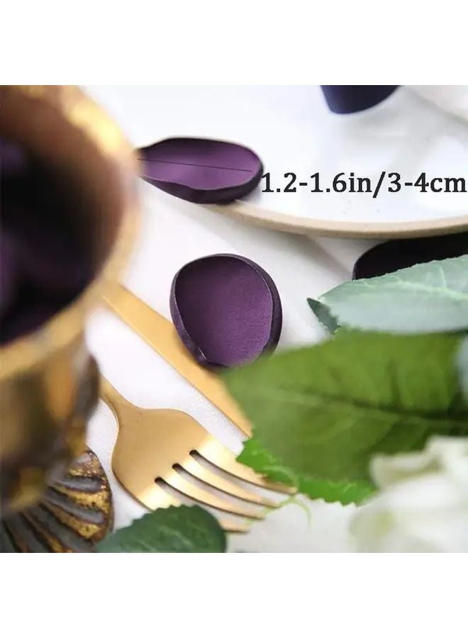 Plum Artificial Rose Petals 190pcs Realistic Wedding Decor For Bridal Showers - Image 3